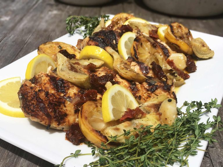 Grilled Chicken with Artichokes & Lemons – Clean Food Cafe