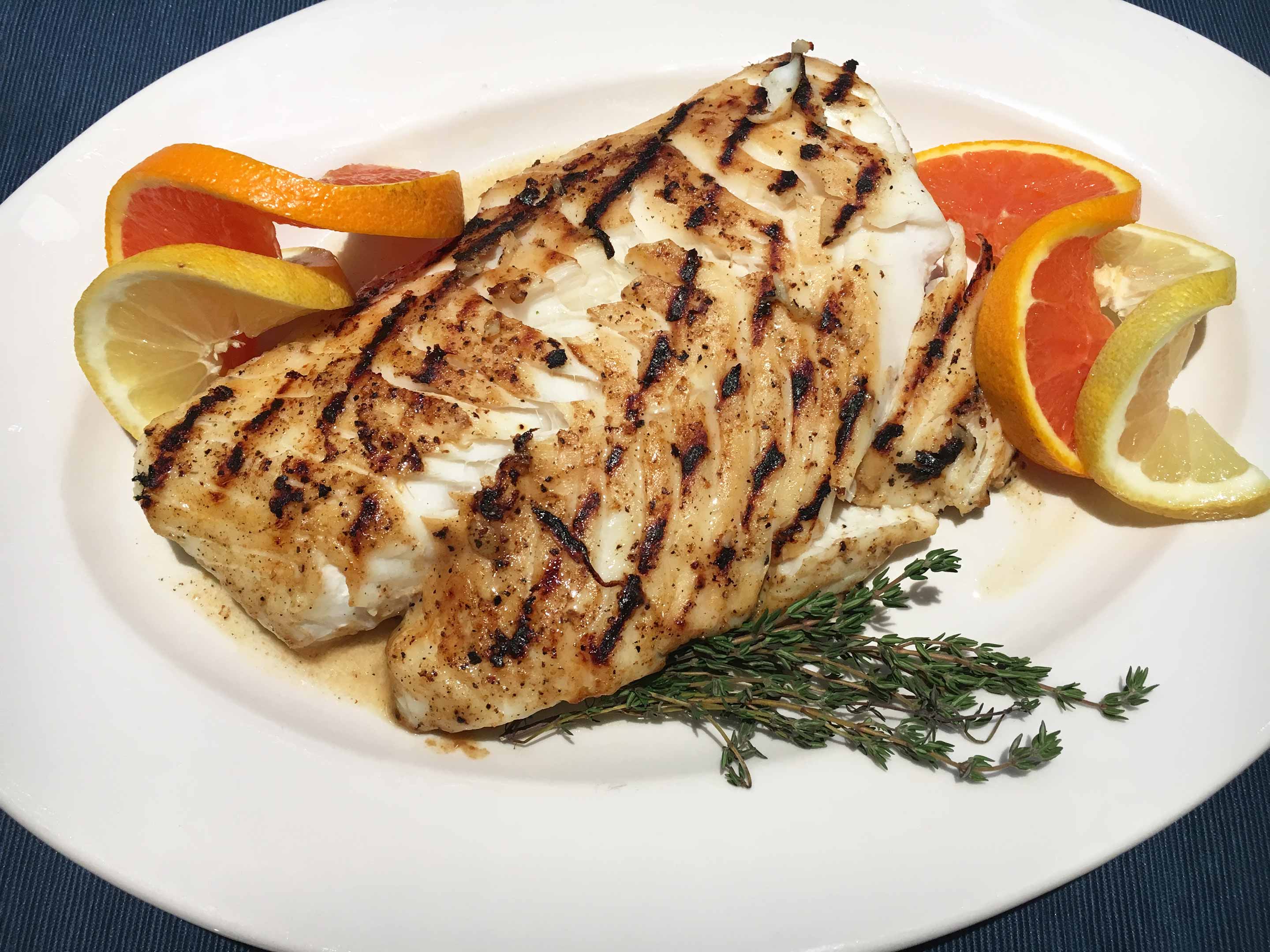 Grilled Halibut with Citrus Fig Glaze Clean Food Cafe